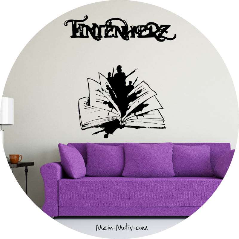 Preview: Wandtattoo 46198 Tintenherz - Heraus lesen